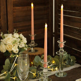 3 Pack | 11inch Blush Unscented Flickering Flameless LED Taper Candles