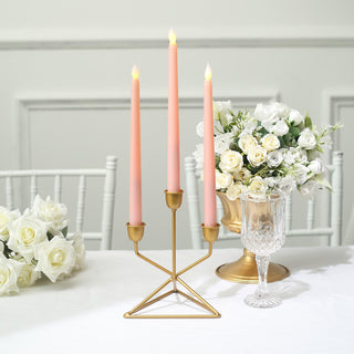 Blush Unscented Flameless LED Taper Candles - Safe and Convenient