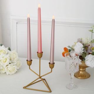 Add a Warm and Exotic Glow with Rose Gold Flameless LED Taper Candles