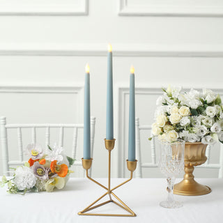Durable and Versatile Dusty Blue LED Taper Candles for All Occasions