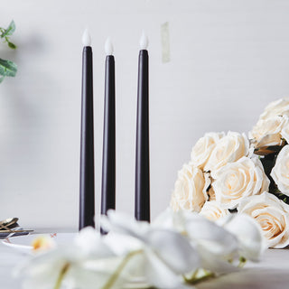 Experience the Beauty of Black Flickering Flameless LED Taper Candles