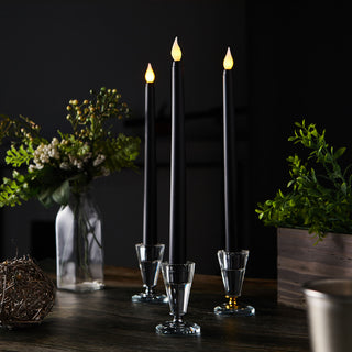 Experience the Beauty of Black Flickering Flameless LED Taper Candles