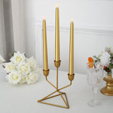 3 Pack | 11inch Gold Unscented Flickering Flameless LED Taper Candles