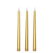3 Pack | 11inch Gold Unscented Flickering Flameless LED Taper Candles#whtbkgd