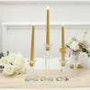 3 Pack | 11inch Gold Unscented Flickering Flameless LED Taper Candles