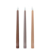 3 Pack | 11inch Mixed Natural Warm Flickering Flameless LED Taper Candles#whtbkgd