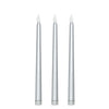 3 Pack | 11inch Silver Unscented Flickering Flameless LED Taper Candles#whtbkgd