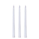 Set of 3 | 11 inch White Flickering Flameless Battery Operated LED Taper Candles#whtbkgd
