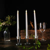 Set of 3 | 11 inch White Flickering Flameless Battery Operated LED Taper Candles