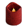 12 Pack | Red Glitter Flameless Candles LED | Battery Operated Votive Candles #whtbkgd