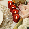 12 Pack | Glitter Flameless Candles LED | Votive Candles - Red | Tablecloths Factory