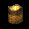 12 Pack | Glitter Flameless Candles LED | Votive Candles - Silver | Tablecloths Factory