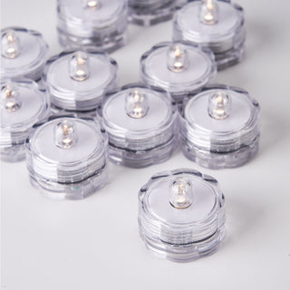 Warm White Underwater Submersible LED Tealights for Stunning Event Decor