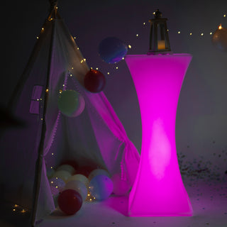 Illuminate Your Space with the 18"x43" Color Changing Cordless LED Light Up Cocktail Table