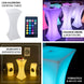 18inch x 43inch Cordless LED Rechargeable Light Up Cocktail Table Furniture