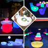 23.5inch Cordless LED Rechargeable Round Table, Light Up Furniture