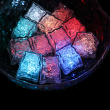 12 Pack 7 Color Changing Light Up LED Submersible Waterproof Ice Cubes With & On/Off Switch