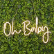 26Inch Oh Baby Neon Light Sign, LED Reusable Wall Décor Lights With 5ft Hanging Chain