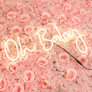 Brighten Up Your Space with the 26" Oh Baby Neon Light Sign