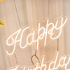 32Inch Happy Birthday Neon Light Sign, LED Reusable Wall Décor Lights With 5ft Hanging Chain