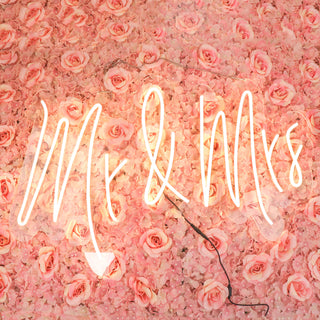 Brighten Your Space with the 33" Mr and Mrs Neon Light Sign