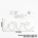 13inches Love Neon Light Sign, LED Reusable Wall Decor Lights USB and Battery Operated
