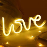 13inches Love Neon Light Sign, LED Reusable Wall Decor Lights USB and Battery Operated
