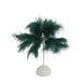 15inch LED Hunter Emerald Green Feather Table Lamp Desk Light#whtbkgd