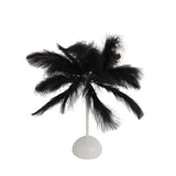 15inch LED Black Ostrich Feather Table Lamp Wedding Centerpiece#whtbkgd