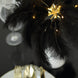15inch LED Black Ostrich Feather Table Lamp Wedding Centerpiece