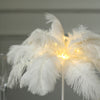 15inch LED White Ostrich Feather Table Lamp Wedding Centerpiece
