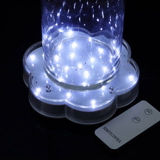 Create a Luminous Tablescape: White LED Disc Lights with Remote