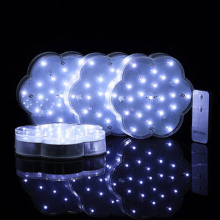 6" Flower Shaped White LED Disc Lights: Create a Magical Centerpiece