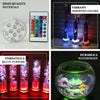 4 Pack 13 Color Assorted Waterproof Submersible LED Vase Lights With IR Remote