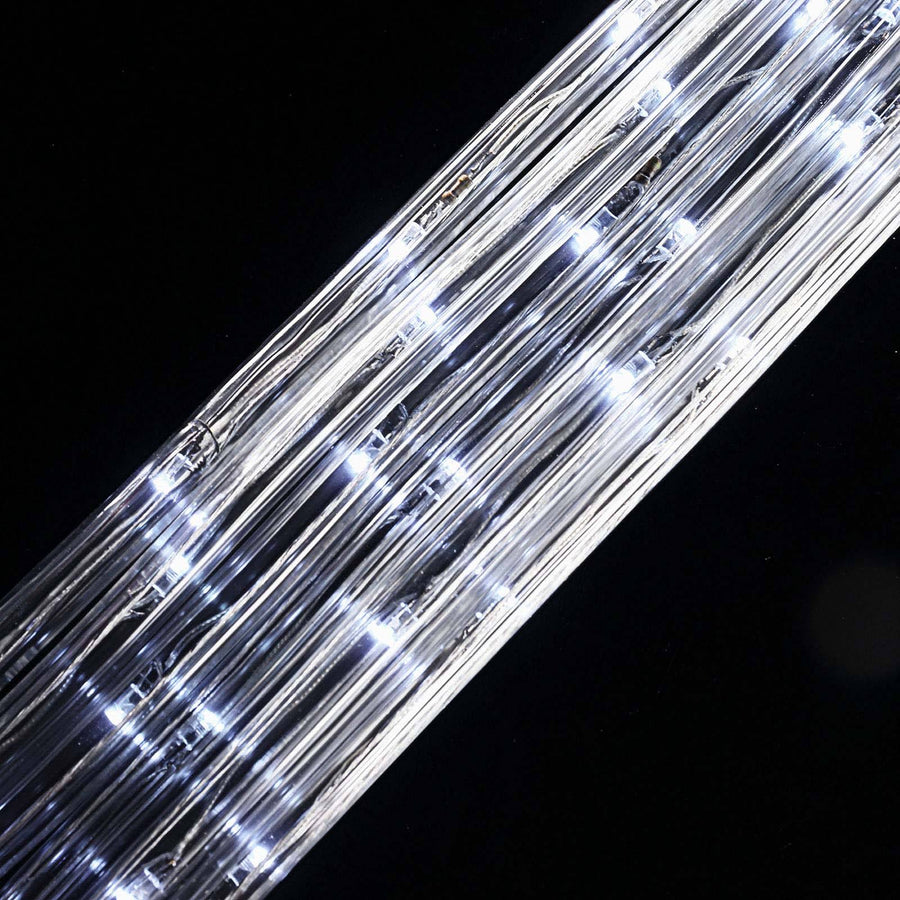 33FT Long White Waterproof Rope Lights With 250 Bright LEDs - 8 Light Modes