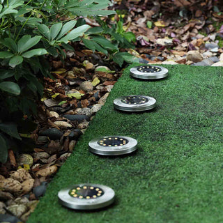 Enhance Your Outdoor Space with Warm White Solar Disk Pathway Lights