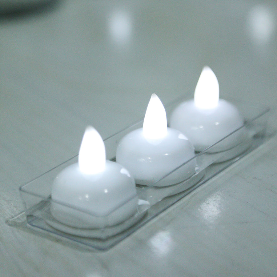 12Pack LED Floating White Tea lights Waterproof Flameless Candles