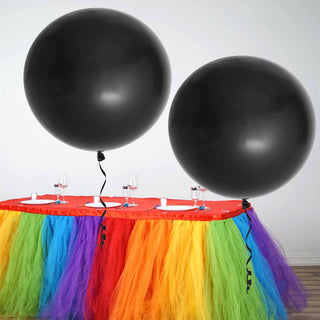 Add Elegance to Your Celebrations with 32" Large Matte Pastel Black Balloons