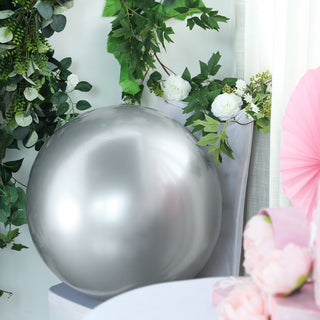 Add a Touch of Elegance to Your Event with Large Silver Sphere Balloons