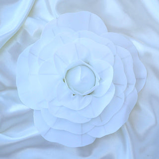 Add Elegance to Your Event with Large White Real Touch Artificial Foam Roses