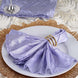 5 Pack | Lavender Lilac Pintuck Satin Cloth Dinner Napkins, Wrinkle Resistant
