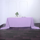 90inch x 156inch Lavender Lilac Polyester Rectangular Tablecloth