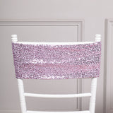 5 Pack | Lavender Lilac 6inch x 15inch Sequin Spandex Chair Sashes