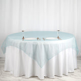 Elevate Your Event with the Light Blue Organza Table Overlay
