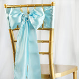 Light Blue Satin Chair Sashes: Add Elegance and Charm to Your Event
