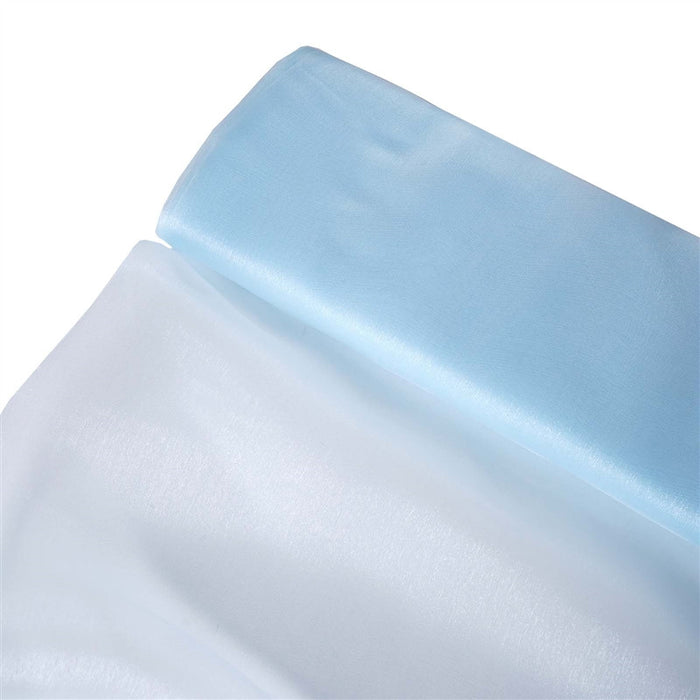 54inch x 10yard | Light Blue Solid Sheer Chiffon Fabric Bolt, DIY Voile Drapery Fabric#whtbkgd