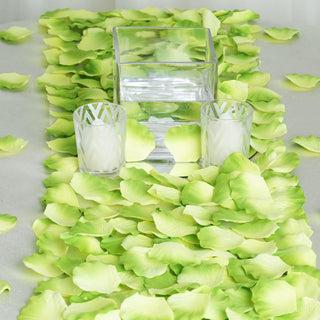 Add a Touch of Elegance with Lime Green Silk Rose Petals