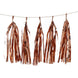 7.5ft Long Blush/Rose Gold Hanging Foil Tassel Garland, Metallic Tinsel Fringe Banner Party Streamer Backdrop Decorations#whtbkgd