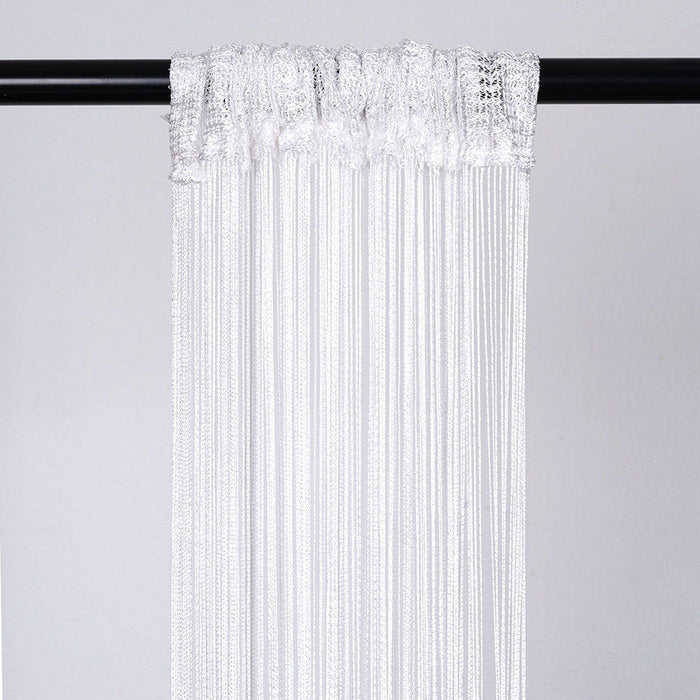 12ft Long White Silk String Tassels Backdrop Party Curtains#whtbkgd