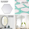 6 Pack | 8inch Hexagon Glass Mirror Table Centerpiece, Hanging Wall Decor
